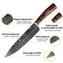 Chef knife 1-10 Pcs Set Kitchen Knives Laser Damascus Pattern Sharp Japanese Santoku Knife Cleaver Slicing Utility Knife