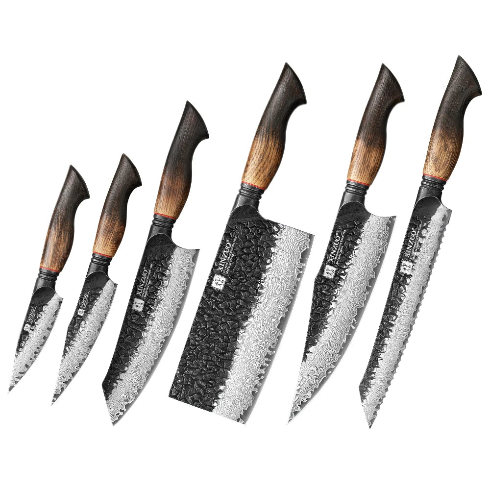 WOKNIVES™ Premium 8-Piece Damascus Steel Kitchen Knife Set – 67-Layer VG10 Core Chef & Utility Set