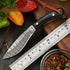WOKNIVES™ Heavy-Duty Forged Boning & Butcher Knife – Damascus Pattern Barbecue Machete Cleaver