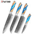 XITUO Damascus Kitchen Knife Set HighQuality 1-7PC Japanese VG10 Steel Chef Knife Cleaver Santoku Boning Fruit Knife Blue Resin