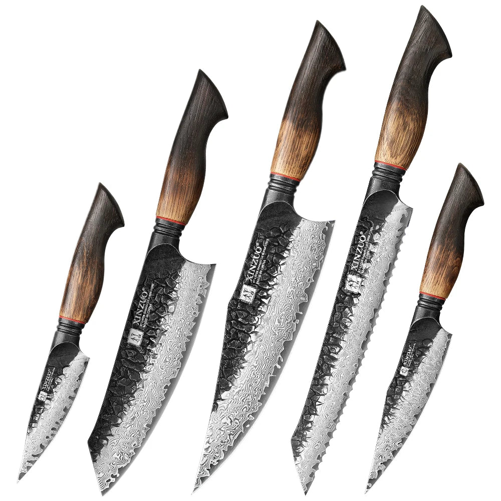 WOKNIVES™ Premium 8-Piece Damascus Steel Kitchen Knife Set – 67-Layer VG10 Core Chef & Utility Set