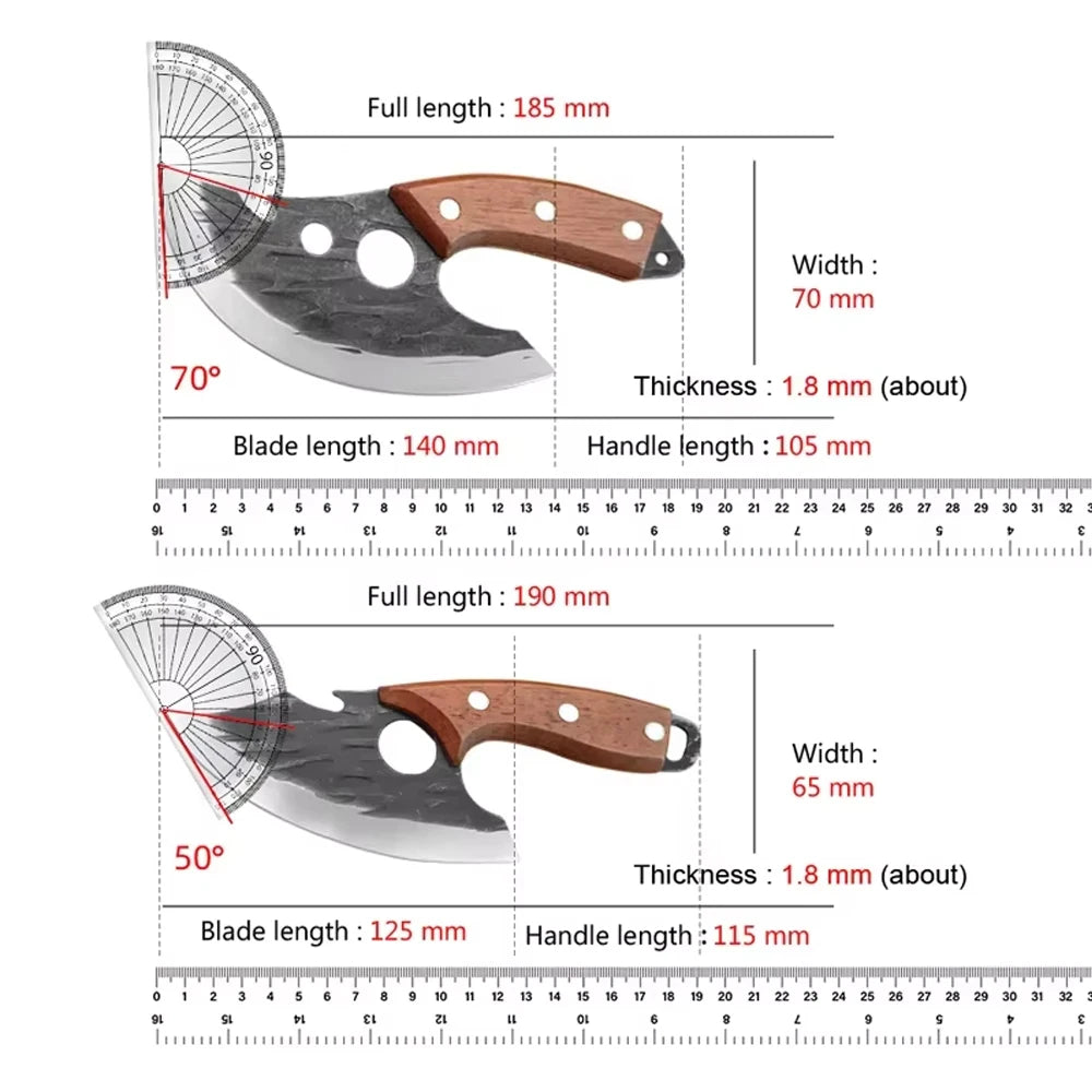 Multifunctional Kitchen Knife Forged Knife Meat Cleaver Stainless Steel Boning Knife with Bottle Opener Portable Pocket Knife