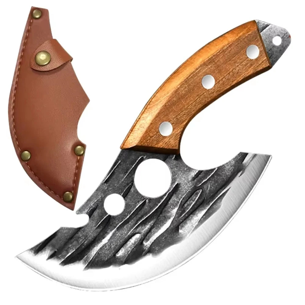 Multifunctional Kitchen Knife Forged Knife Meat Cleaver Stainless Steel Boning Knife with Bottle Opener Portable Pocket Knife