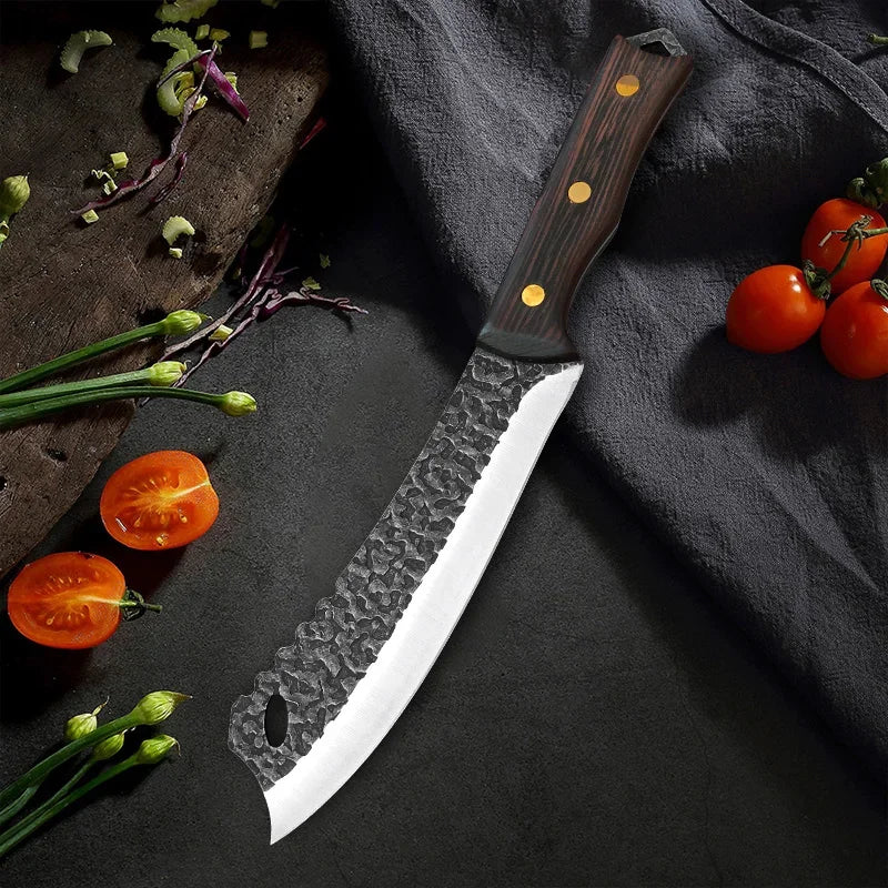 Handmade Kitchen Knives Stainless Steel Blade Wood Handle Chef Cooking Cleaver Meat Slicing Fruit Vegetable Butcher Boning Knife