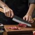 TURWHO 7" Japanese Santoku Knife Damascus Steel Hand Forged Cleaver Kitchen Chef Knife Handmade Cooking Tools Olive Wood Handle
