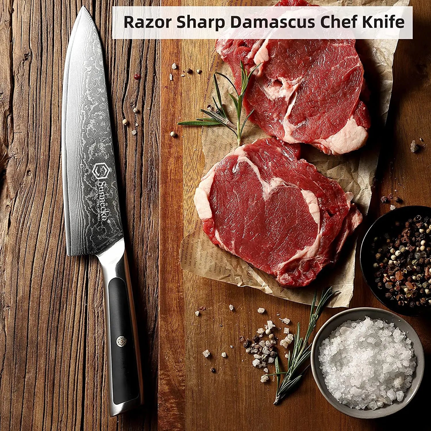 Woknives™ 8-Inch Elite Series Japanese Damascus Chef Knife – High Carbon VG10 Steel Gyuto