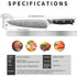 WOKNIVES™ Premium 8-Inch Textured Damascus Stainless Steel Chef Knife – High-Quality Japanese Slicing Symmetrical Blade