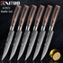 WOknives™ 1-10 Pcs Laser Damascus Kitchen Knife Set – Ultra-Sharp Japanese Chef, Santoku & Cleaver Set