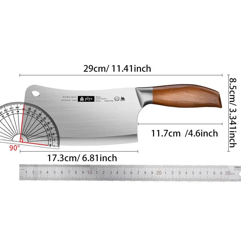 Woknives™ Heavy Duty Hand Forged Bone & Meat Cleaver – Premium Full Tang Butcher Knife
