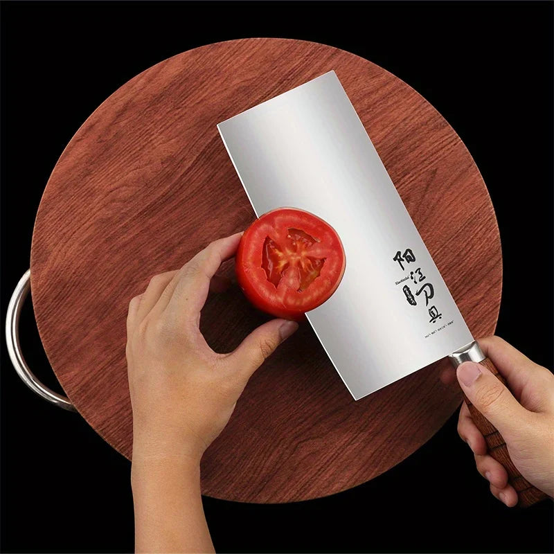 PLYS Solid Wood Handle Slicing Knife Stainless Steel Slicing Knife Sharp Vegetable Knife Meat Knife High Hardness Kitchen Knives