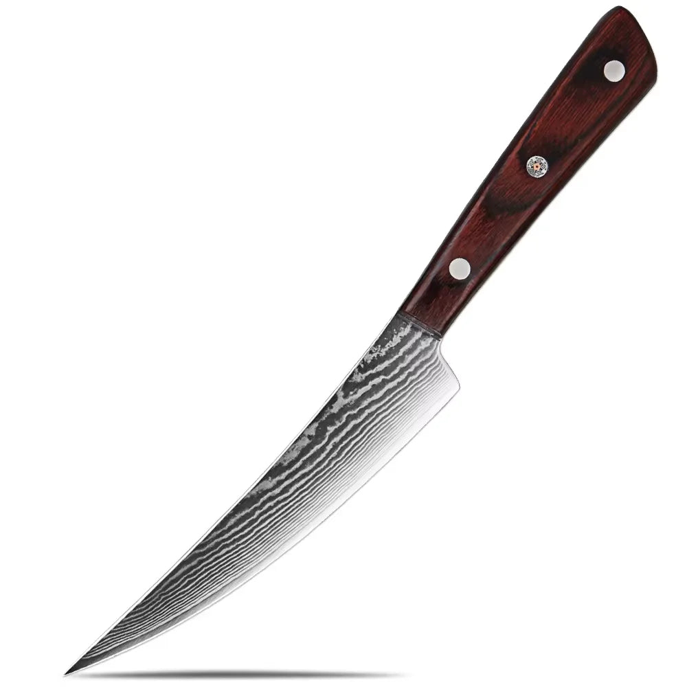 Woknives™ Pro Japanese Damascus Steel Boning Knife – Razor Sharp Full Tang Fillet Knife