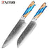 XITUO Damascus Kitchen Knife Set HighQuality 1-7PC Japanese VG10 Steel Chef Knife Cleaver Santoku Boning Fruit Knife Blue Resin