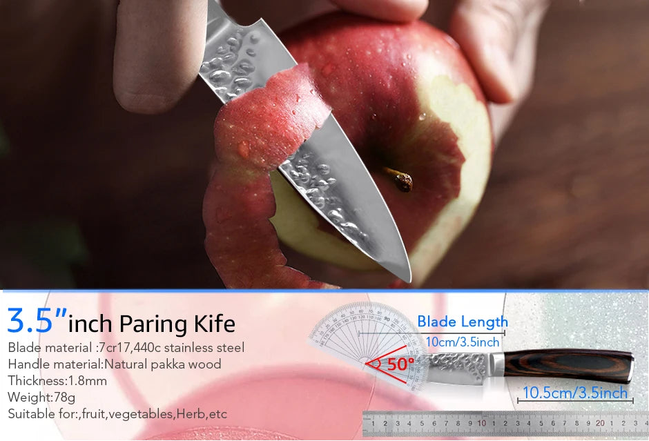 WOKNIVES™ Professional 7-Inch High-Carbon Stainless Steel Chef Knife – Ultra-Hard 7Cr17 440C Meat & Utility Slicer