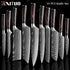 WOknives™ 1-10 Pcs Laser Damascus Kitchen Knife Set – Ultra-Sharp Japanese Chef, Santoku & Cleaver Set