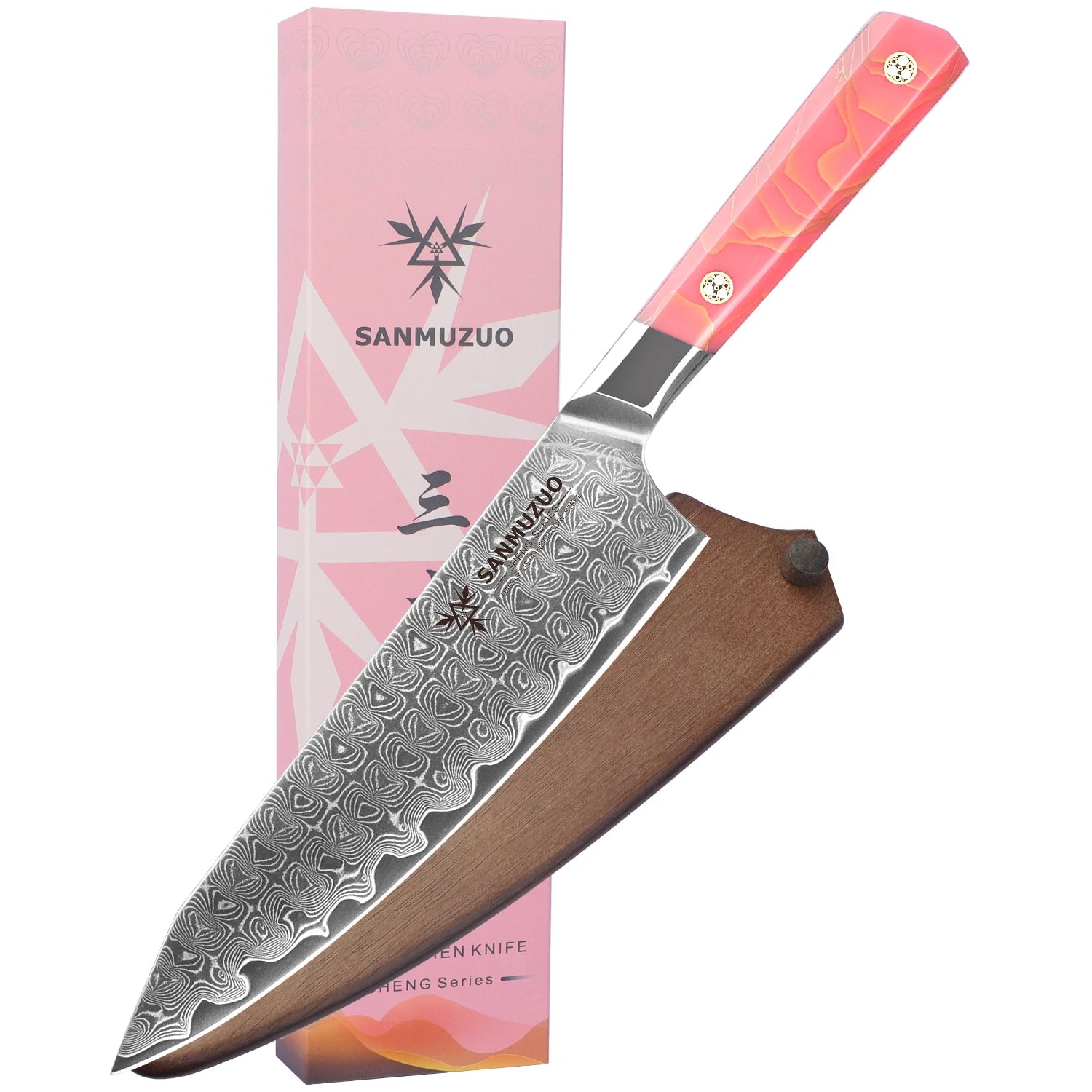Woknives™ 8-Inch BI Series Damascus Chef Knife – Premium 101-Layer Powder Steel Kit