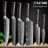 WOknives™ 1-10 Pcs Laser Damascus Kitchen Knife Set – Ultra-Sharp Japanese Chef, Santoku & Cleaver Set