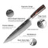 WOknives™ 1-10 Pcs Laser Damascus Kitchen Knife Set – Ultra-Sharp Japanese Chef, Santoku & Cleaver Set