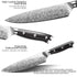 WOKNIVES™ Premium 8-Inch Textured Damascus Stainless Steel Chef Knife – High-Quality Japanese Slicing Symmetrical Blade