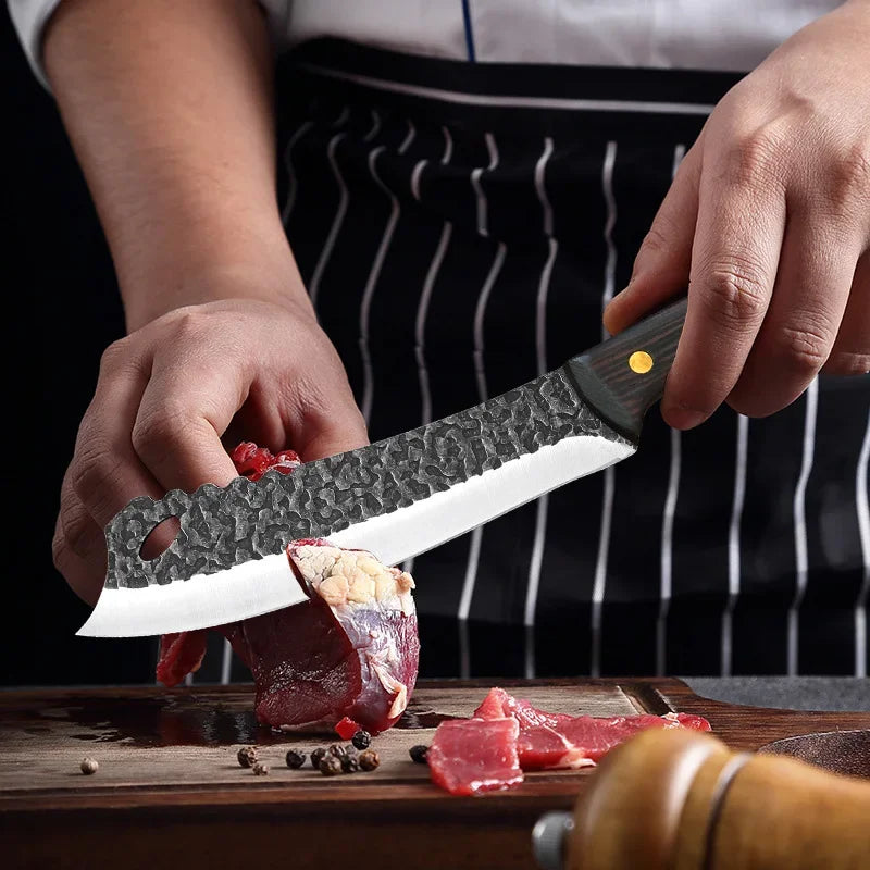 Handmade Kitchen Knives Stainless Steel Blade Wood Handle Chef Cooking Cleaver Meat Slicing Fruit Vegetable Butcher Boning Knife