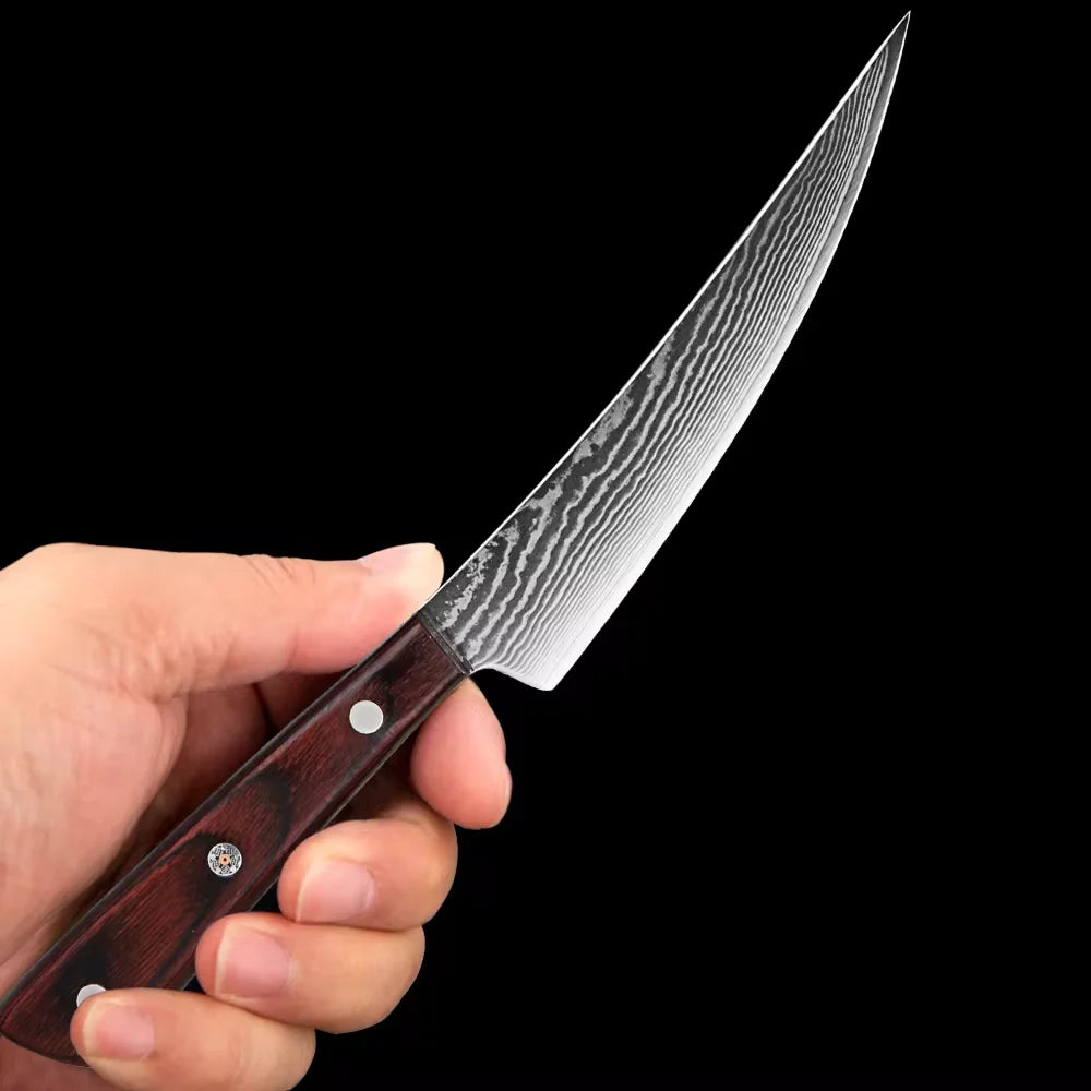 Woknives™ Pro Japanese Damascus Steel Boning Knife – Razor Sharp Full Tang Fillet Knife