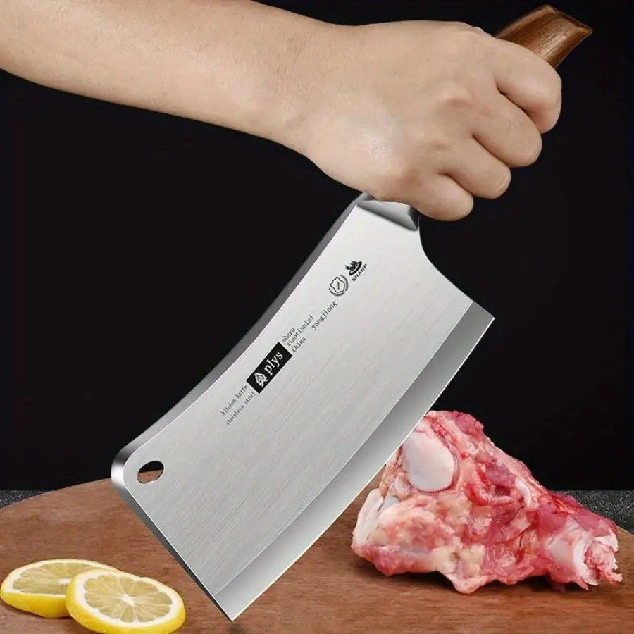 Woknives™ Heavy Duty Hand Forged Bone & Meat Cleaver – Premium Full Tang Butcher Knife