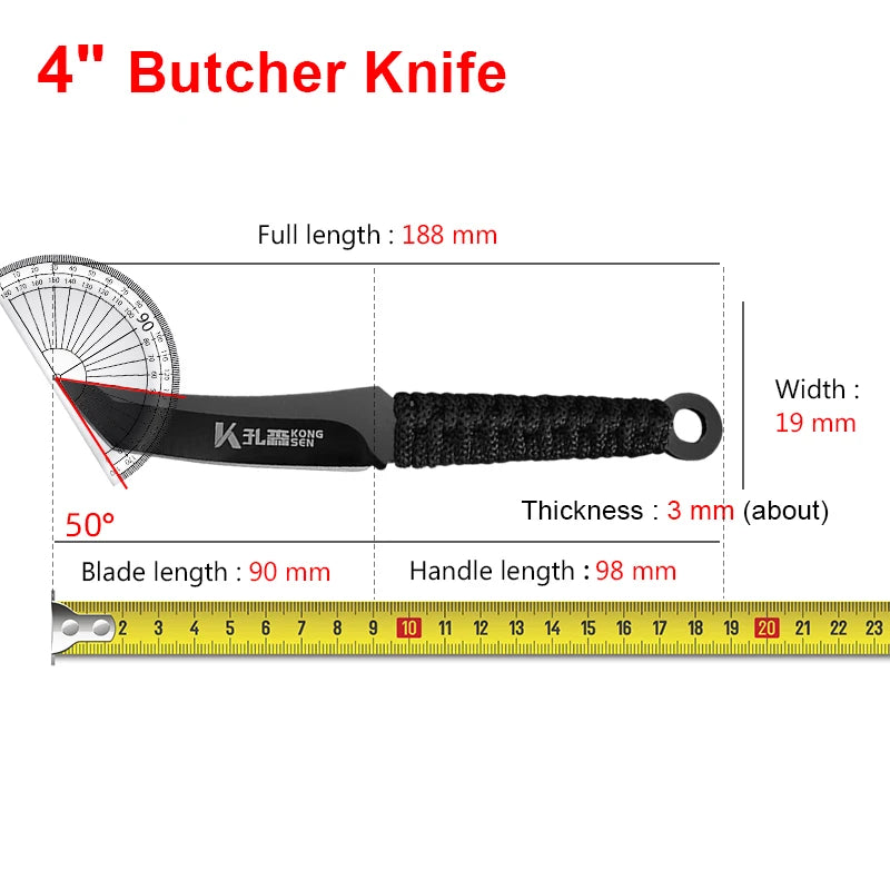 Woknives™ Premium Hand Forged BBQ Boning Knife – Full Tang Fish Fillet & Butcher Cleaver