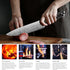 WOKNIVES™ Premium 8-Inch Textured Damascus Stainless Steel Chef Knife – High-Quality Japanese Slicing Symmetrical Blade