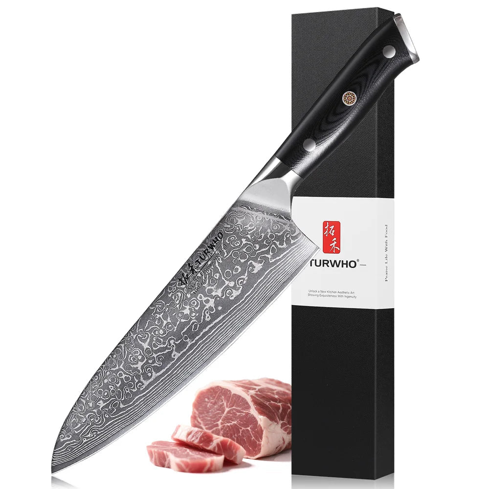 Woknives™ 8-Inch Professional Damascus Chef Knife – Japanese 67-Layer VG10 Steel Blade