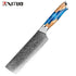 XITUO Damascus Kitchen Knife Set HighQuality 1-7PC Japanese VG10 Steel Chef Knife Cleaver Santoku Boning Fruit Knife Blue Resin