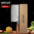 Woknives™ Stainless Steel Chef Knife Set with Laser Damascus Pattern & Knife Holder
