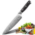 WOKNIVES™ Premium 8-Inch Textured Damascus Stainless Steel Chef Knife – High-Quality Japanese Slicing Symmetrical Blade
