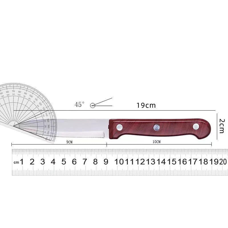 Fruit knife Sharp stainless steel kitchen knife Paring knife Imitation wood plastic handle knife perfect for home cooking knives