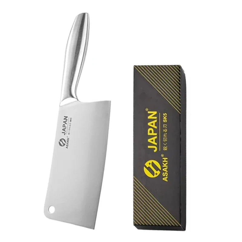 All Steel Professional Kitchen Knife Set 7inch Santoku Knife Meat Cleaver Boning Knife  Bread Cutting Kitchen Accessories