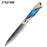 XITUO Damascus Kitchen Knife Set HighQuality 1-7PC Japanese VG10 Steel Chef Knife Cleaver Santoku Boning Fruit Knife Blue Resin