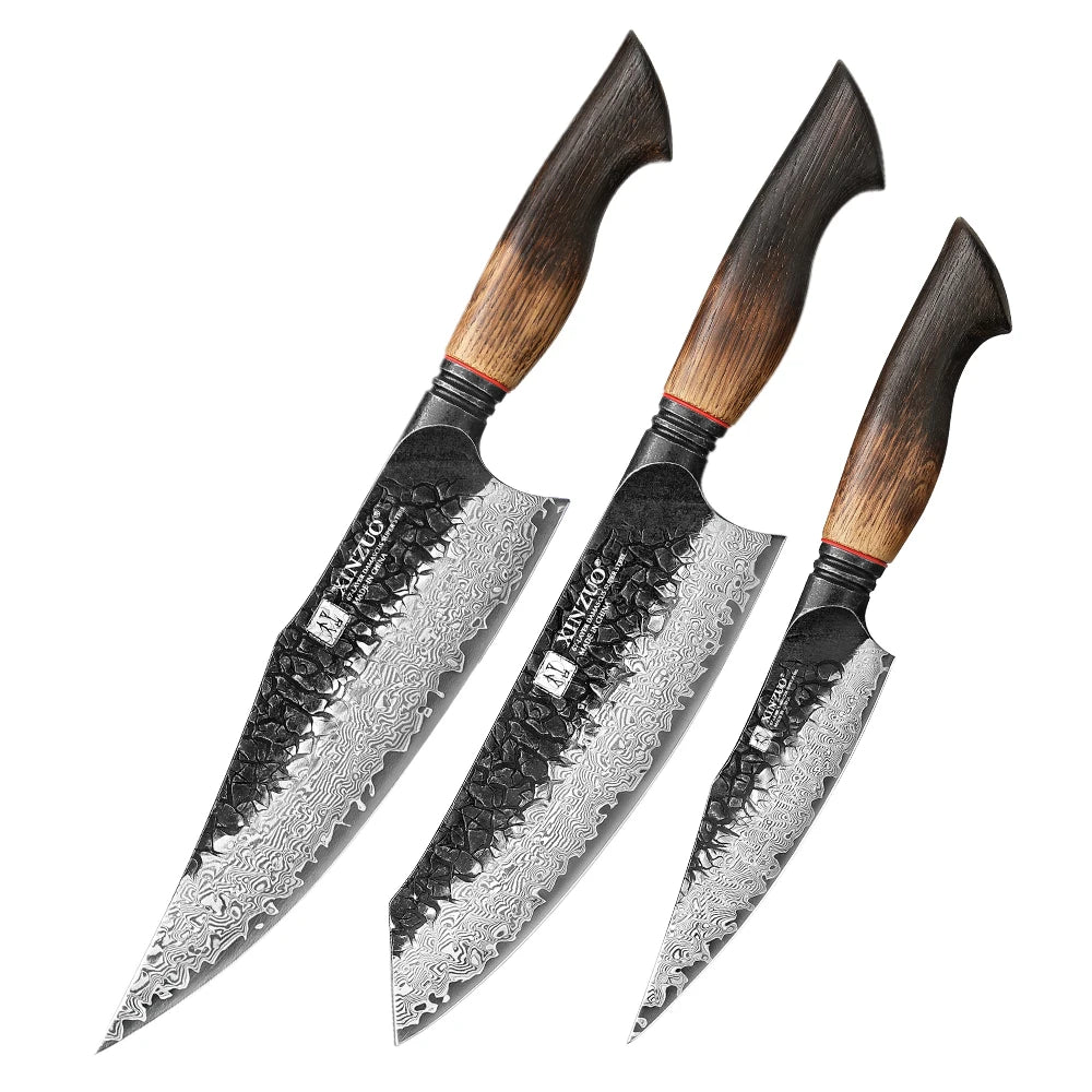 WOKNIVES™ Premium 8-Piece Damascus Steel Kitchen Knife Set – 67-Layer VG10 Core Chef & Utility Set