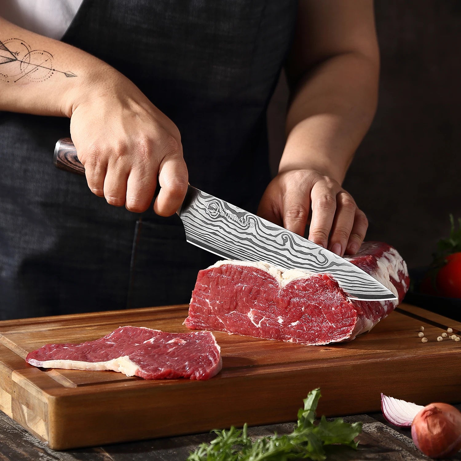 Woknives™ High Carbon Stainless Steel Chef Knife Set – 8" & 5.5" Razor Sharp Slicing Knives
