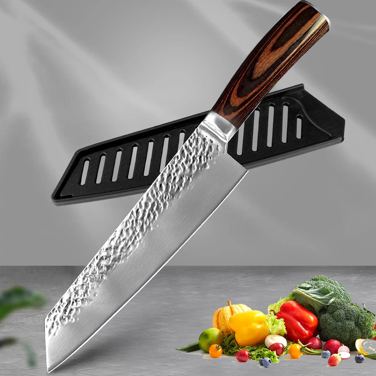 WOKNIVES™ Professional 7-Inch High-Carbon Stainless Steel Chef Knife – Ultra-Hard 7Cr17 440C Meat & Utility Slicer