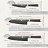 WOKNIVES™ Premium 3-Piece Damascus Steel Knife Set – 12Cr18MoV Core Utility, Santoku & Bunka Kitchen Knife Collection