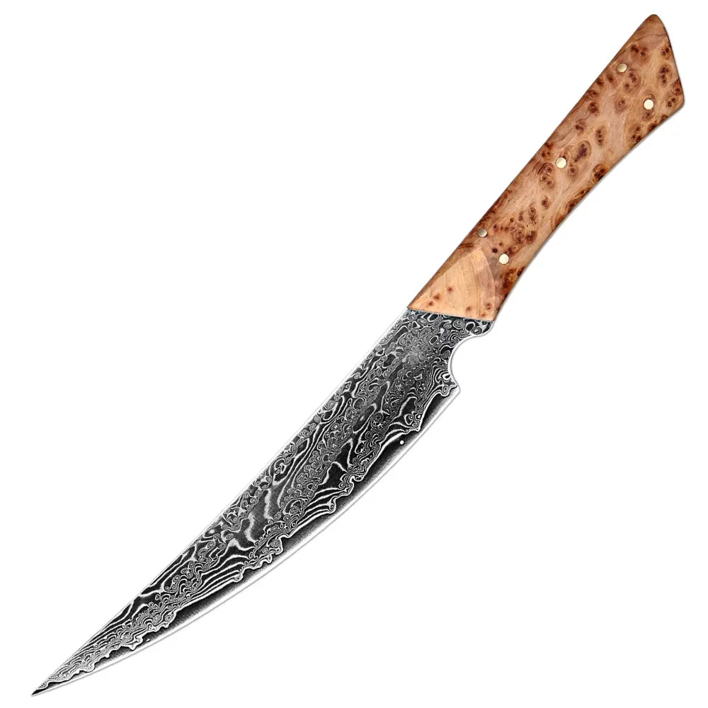 WOKNIVES™ Premium 5.5-Inch Japanese Damascus Steel Utility Knife – Full Tang Pakkawood Handle Curved Peeling Blade