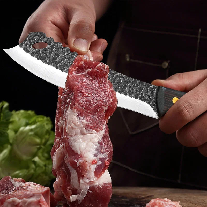 Handmade Kitchen Knives Stainless Steel Blade Wood Handle Chef Cooking Cleaver Meat Slicing Fruit Vegetable Butcher Boning Knife