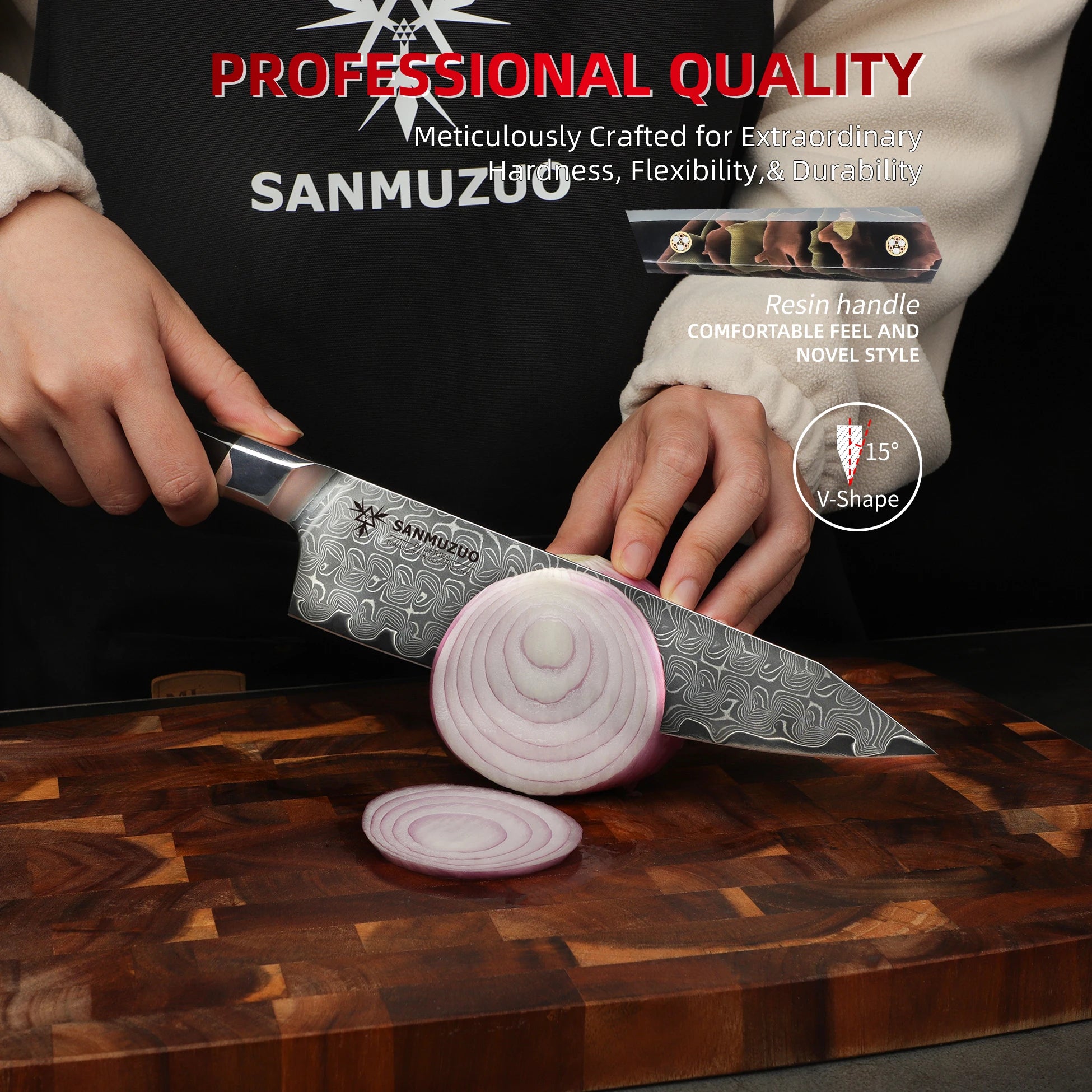 Woknives™ 8-Inch BI Series Damascus Chef Knife – Premium 101-Layer Powder Steel Kit