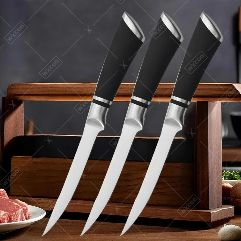 Stainless Steel Fillet Knife Boning Knife with Non-Slip Professional Japanese Fish Knives for Meat Cleaver Poultry Cutting