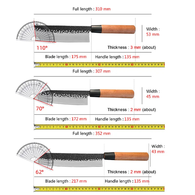 Sashimi Knife Chef's Cooking Slicing Handmade Blade BBQ Kitchen Knives Fish Filleting Cleaver Meat Chop Vegetables Fruit Knives