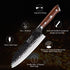 woknives™ 7-inch Professional Santoku Knife - High-Carbon X50Cr15MoV Steel - Ergonomic Rosewood Handle