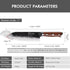 woknives™ 7-inch Professional Santoku Knife - High-Carbon X50Cr15MoV Steel - Ergonomic Rosewood Handle