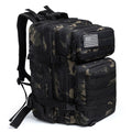 Backpack 45L Large Capacity For Outdoor Trekking Camping - Woknives Black Camo