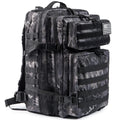 Backpack 45L Large Capacity For Outdoor Trekking Camping - Woknives Black Pythons