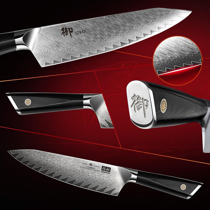 Chef Knife Damascus Steel High Carbon for cooking - Woknives™
