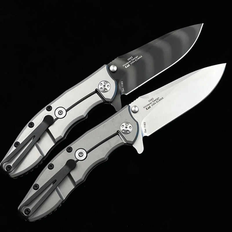 Zero Tolerance ZT0562 0562CF Hinderer Slicer Folding Knife ELMAX G10 Shank Bearing Outdoor Camping EDC KNIVES